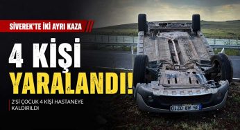 Siverek’te iki ayrı trafik kazasında 4 kişi yaralandı