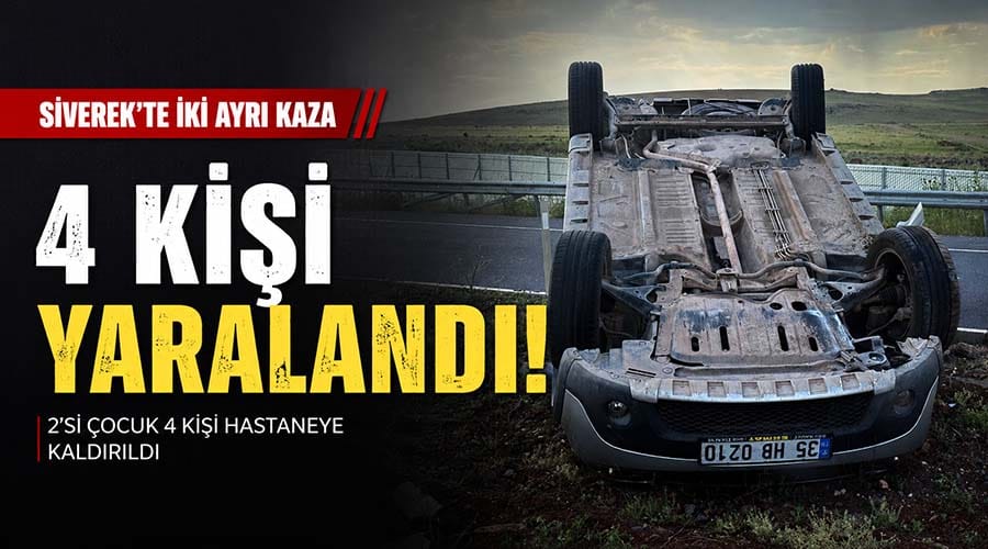 Siverek’te iki ayrı trafik kazasında 4 kişi yaralandı