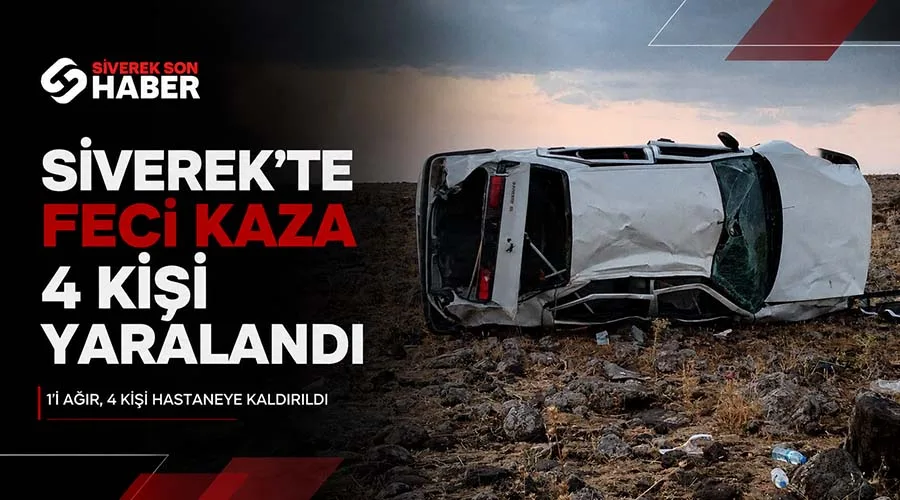 Siverek’te takla atan otomobildeki 4 kişi yaralandı