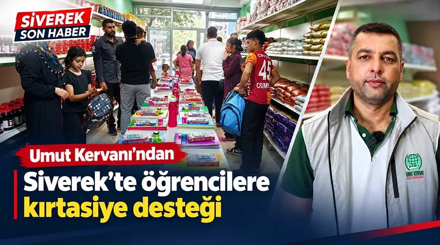 Umut Kervanı’ndan Siverek’te öğrencilere kırtasiye desteği